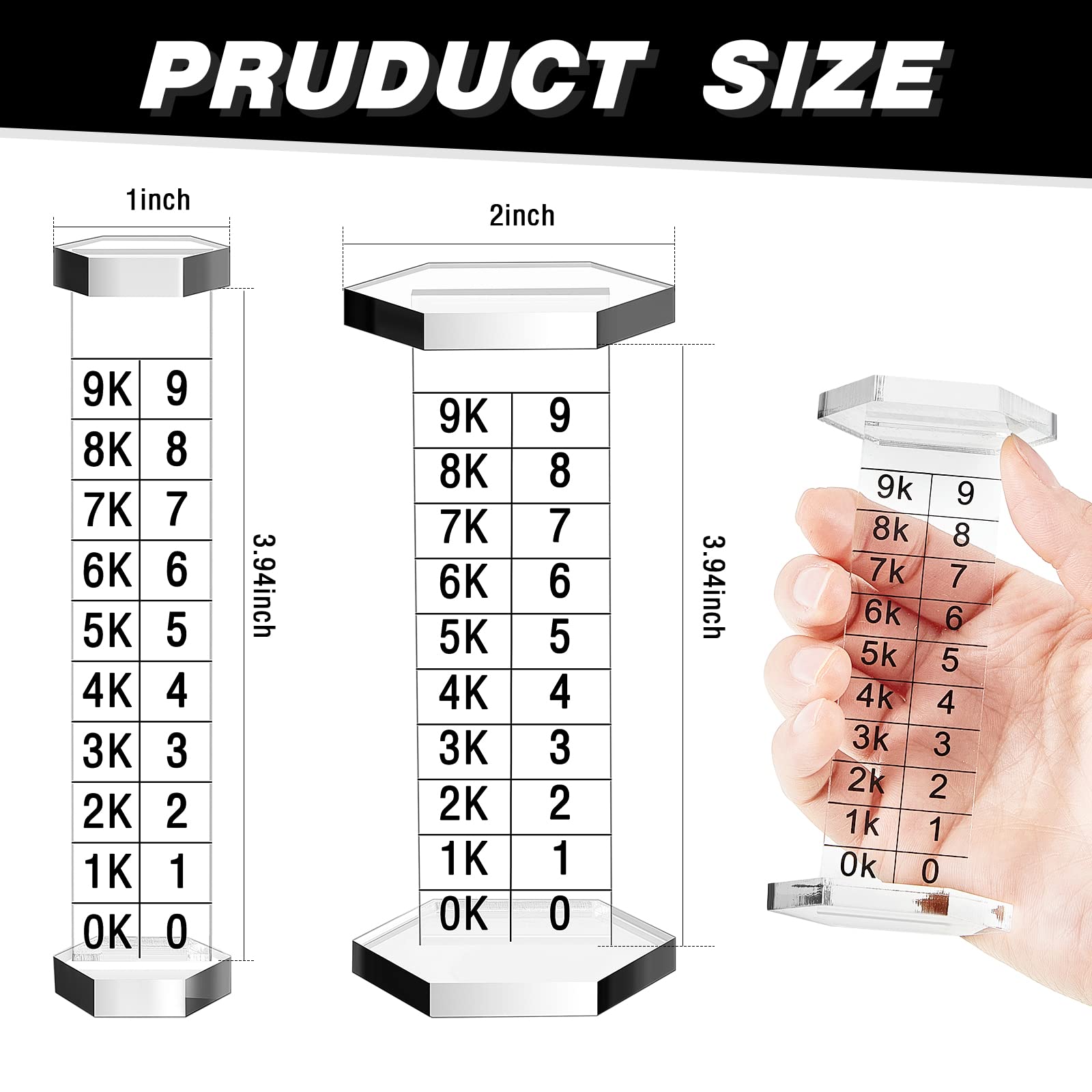 Supports Acrylique Pour Miniatures Volantes - 2 Hauteurs, Base Carrée, Affichage Transparent