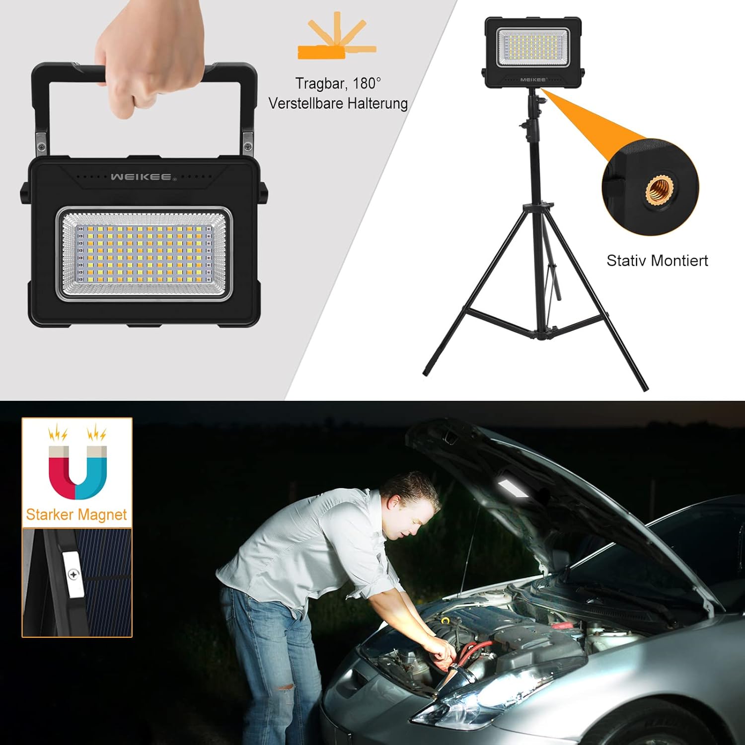 MEIKEE FLC060 juri manku aġġustabbli, bażi manjetika, u muntatura tat-tripod