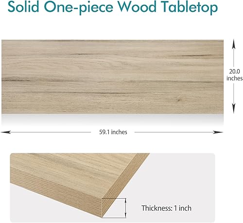 Miniatura 105 de Kaboon Mesa universal, escritorio sólido de una pieza para escritorio de pie sentado, escritorios dobles, escritorio en L, bricolaje, encimera de