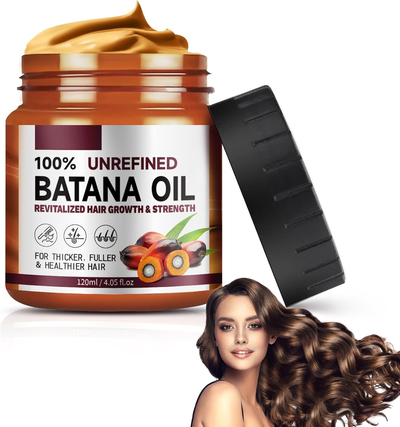 Biologische Batana Olie voor Haargroei, 120 ml rozemarijnolie Batana Oil, pure organische, natuurlijke en koud geperste haarolie