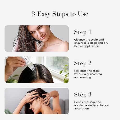 Miniatura 5 de Rollo de suero para el crecimiento del cabello, 3% romero, 6% aceite de batana, 3% redensyl y 2% nuevamente, sin enjuague, absorción rápida, para