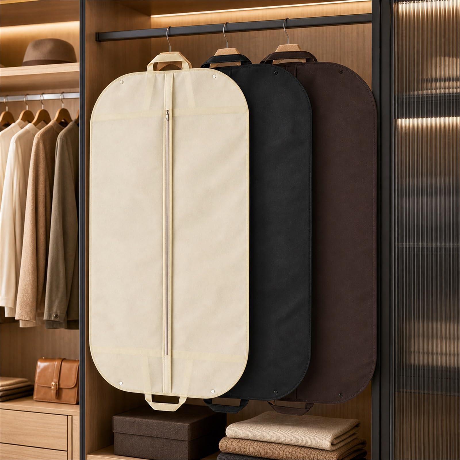 Sacchetti Antipolvere per Indumenti,Borsa Porta Abiti,Copertura Vestiti,Pieghevole,Antipolvere,Resistente all'umidità,per Abiti,Vestiti,Cappotti,Giacche,Camicie e Maglioni