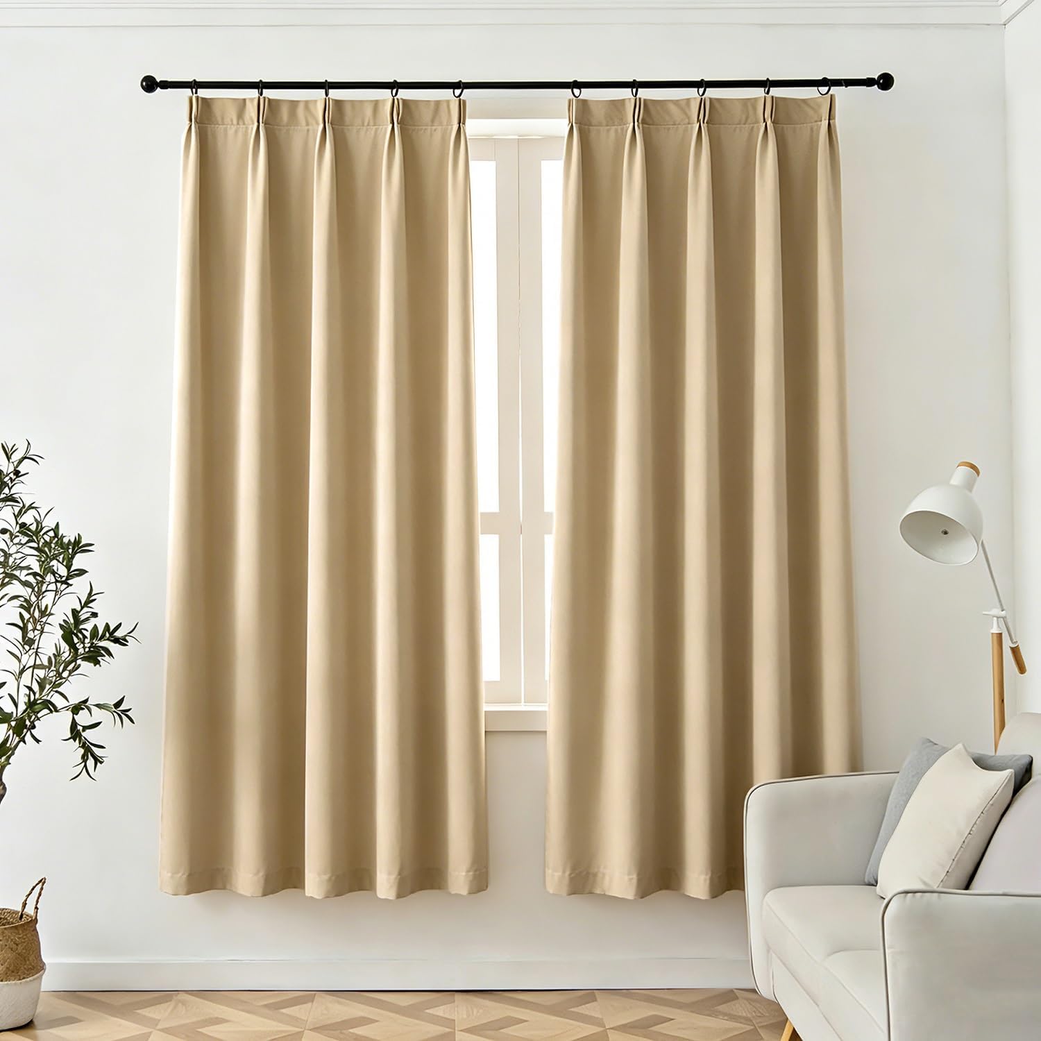 Cute Blackout Curtains for Girls Bedroom - Black Aesthetic Star Cutout Double Layer with Sheer Overlay, 63 Inch Length 2 Panels Teens Kids Room Curtain Nursery Decor Drapes