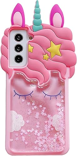 Miniatura 29 de Quicksand - Funda de silicona suave para Samsung A14 5G, diseño de dibujos animados en 3D, diseño de unicornio y arena movediza Samsung A14