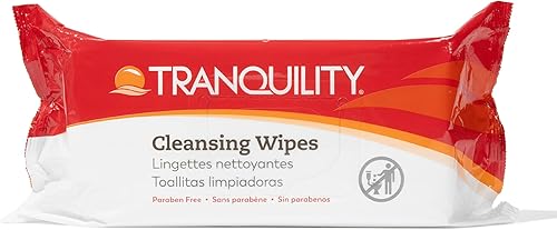 Tranquility Toallitas limpiadoras paños de limpieza desechables de tamaño adulto hipoalergénicos sin parabenos y sin alcohol enriquecidos con aloe