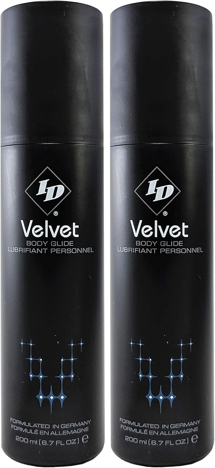 ID Velvet 6.7 Fl. Oz. Silicone Based Premium Luxury Personal Lubricant (Pack of 2)