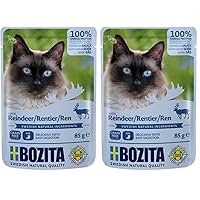 BOZITA Sacchetto per alimenti umidi in salsa con renna, 12 x 85 g
