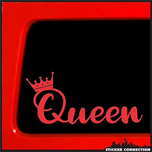 Miniatura 10 de Corona de princesa reina  Calcomaníacalcomanía divertida para parachoques de 4 x 4 para parachoques de coche, camión, 3.2 x 7 pulgadas (rosa suave)