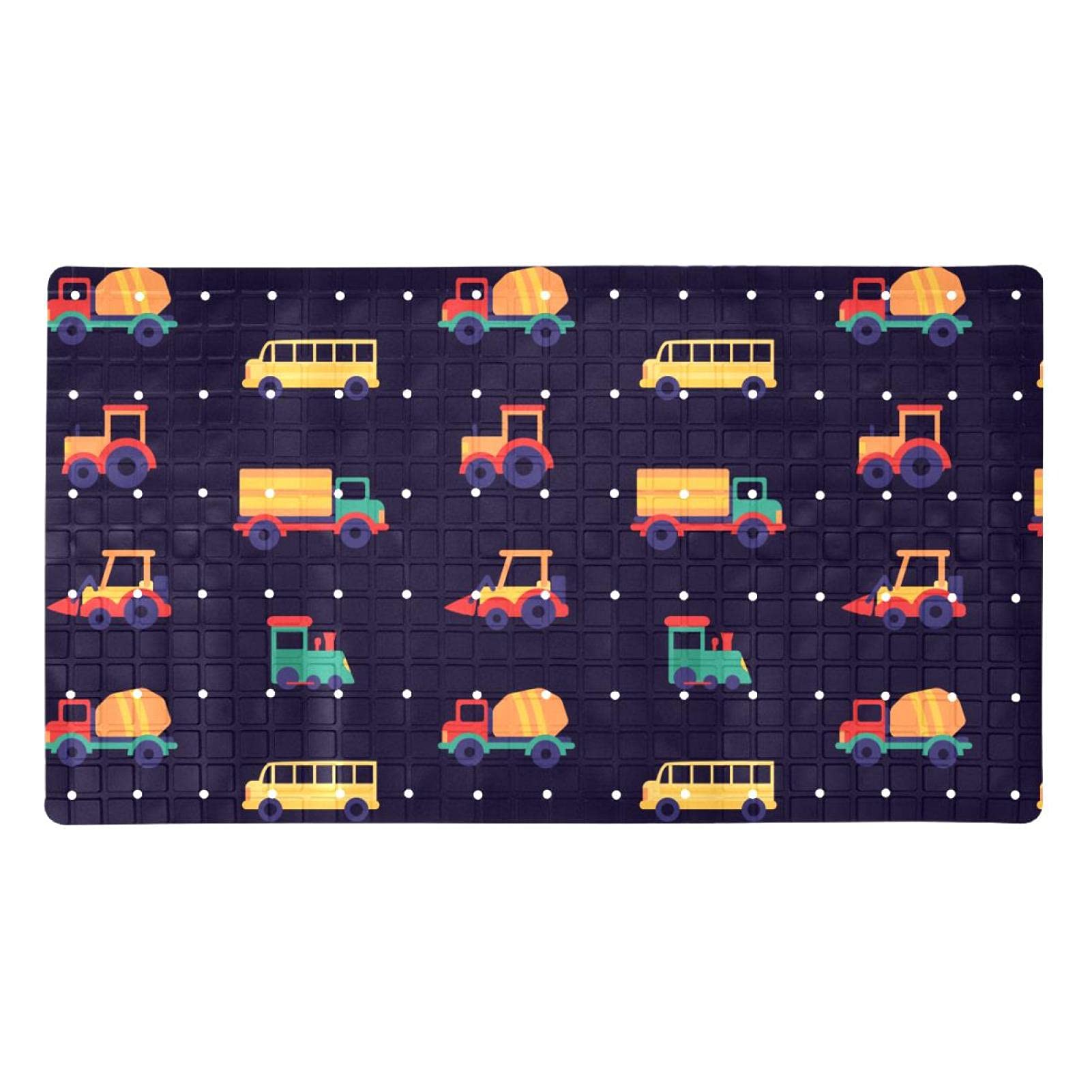 Tapis de bain pour s'asseoir avec trous de drainage et ventouses