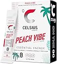 CELSIUS On The Go PEACH VIBE, Sugar Free Energy Drink Mix (14 Sticks per Pack)