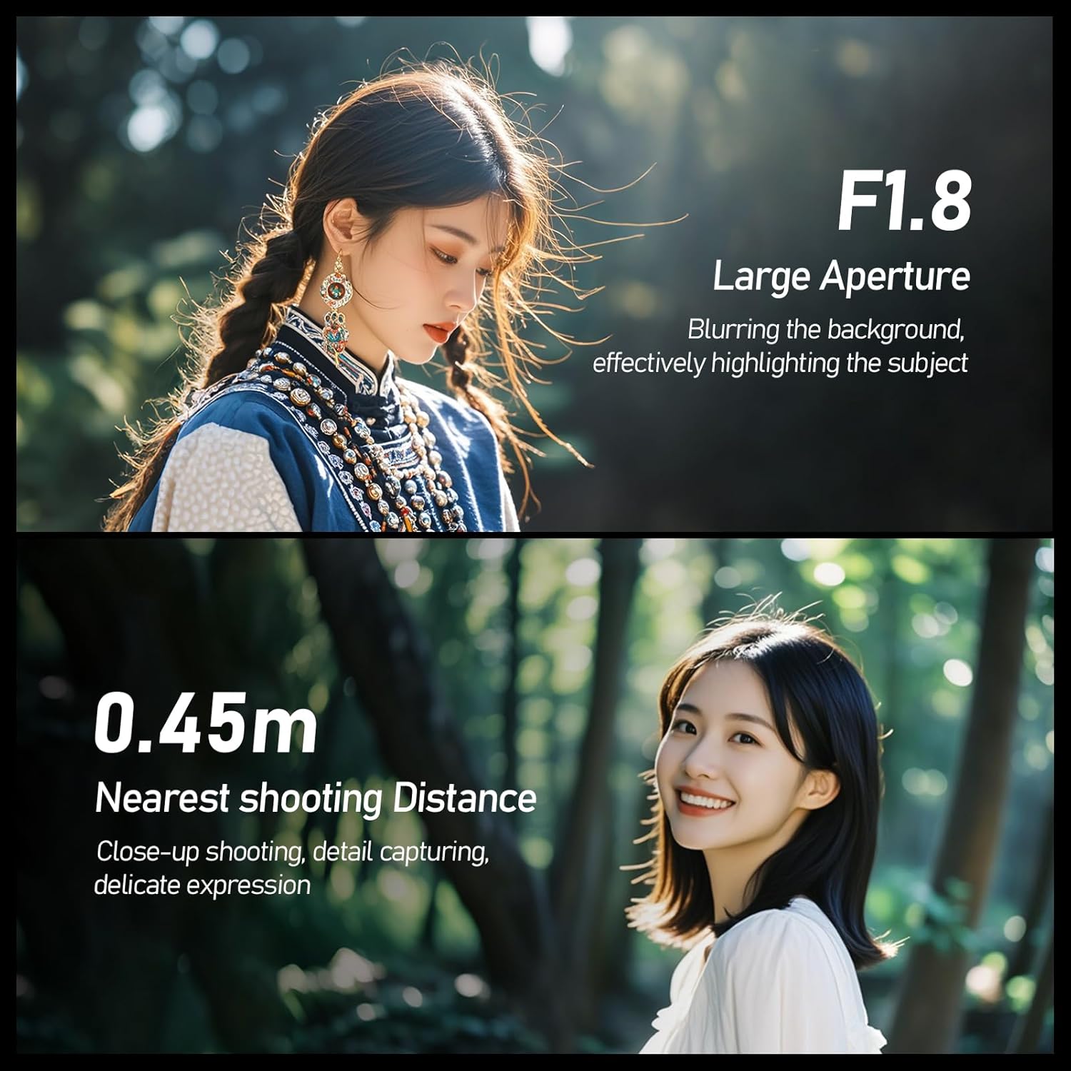YONGNUO 50mm f1.8 Lens for Canon EF Mount, AF/MF 50 mm 1.8 for Canon Camera Lenses Large Aperture Standard Prime ef Lens for Canon 5D IV 1DX I 200D II 850D 7D 6DII (50mm Black)