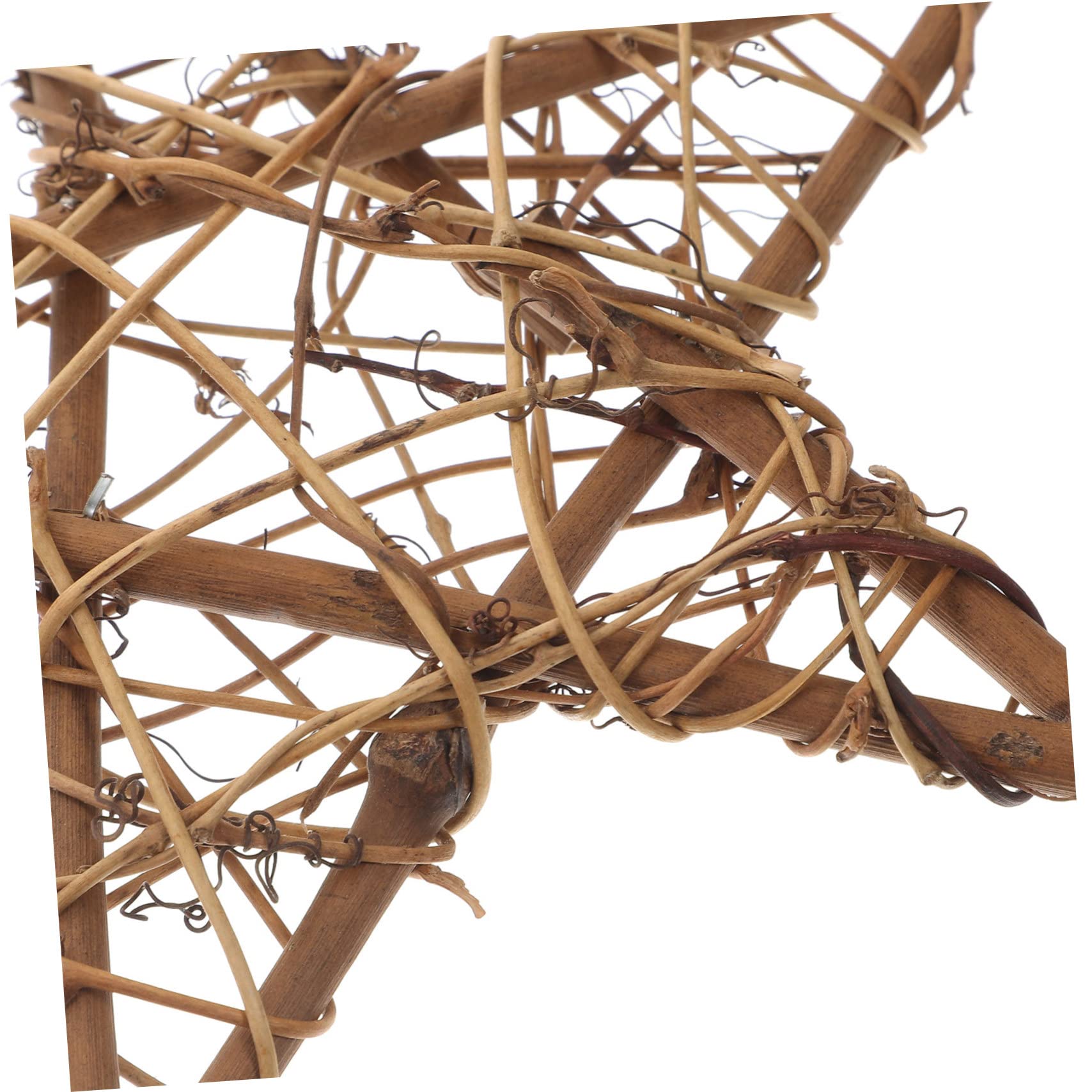 STOBAZA 12piezas Guirnalda De Ratan Estrella Aro De Ratan para Manualidades y Decoración Material Natural para Creaciones Personalizadas Fiestas y Eventos