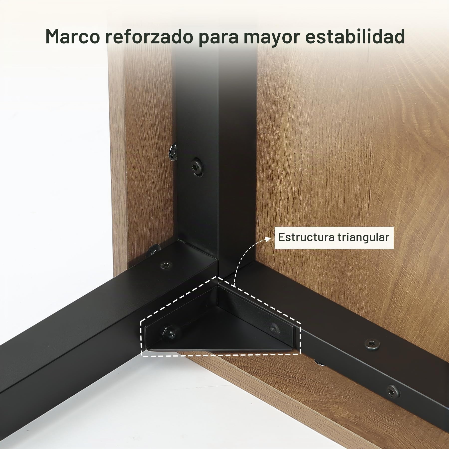 Tribesigns Mesa de comedor rústica para 4 a 6 personas, rectangular industrial de 55 pulgadas con patas de metal resistentes para el hogar, espacio pequeño, marrón rústico