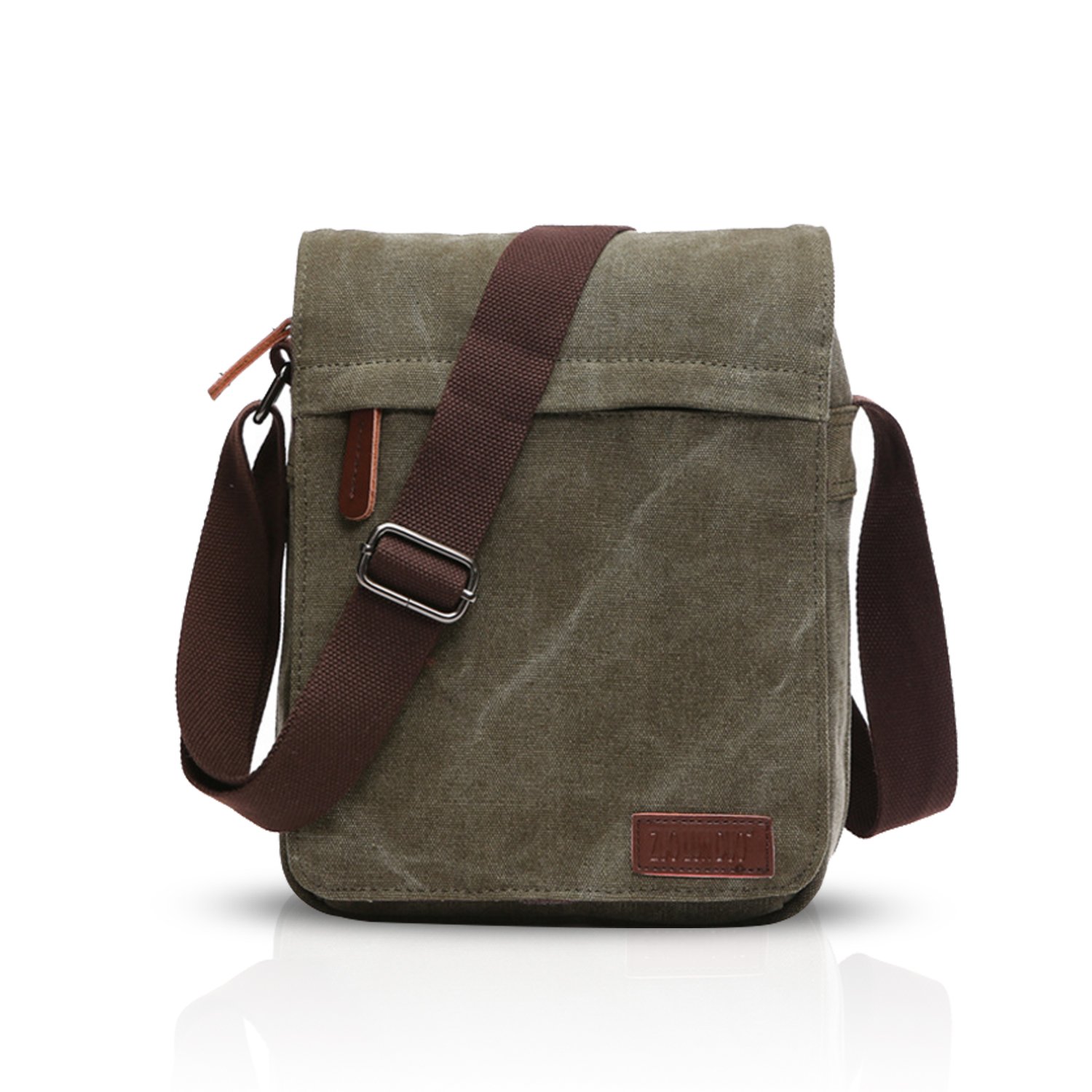 FANDARE New Borsa a Tracolla Uomo Affari Studente Viaggio Portatile Crossbody Bag Grande Capacità Multi-pocket Traspirante Tela