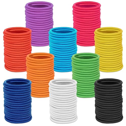 Miniatura 8 de 150 ligas negras para cabello grueso y rizado, a granel, soportes para coletas, bandas elásticas para el cabello para mujeres u hombres (0.157 in)