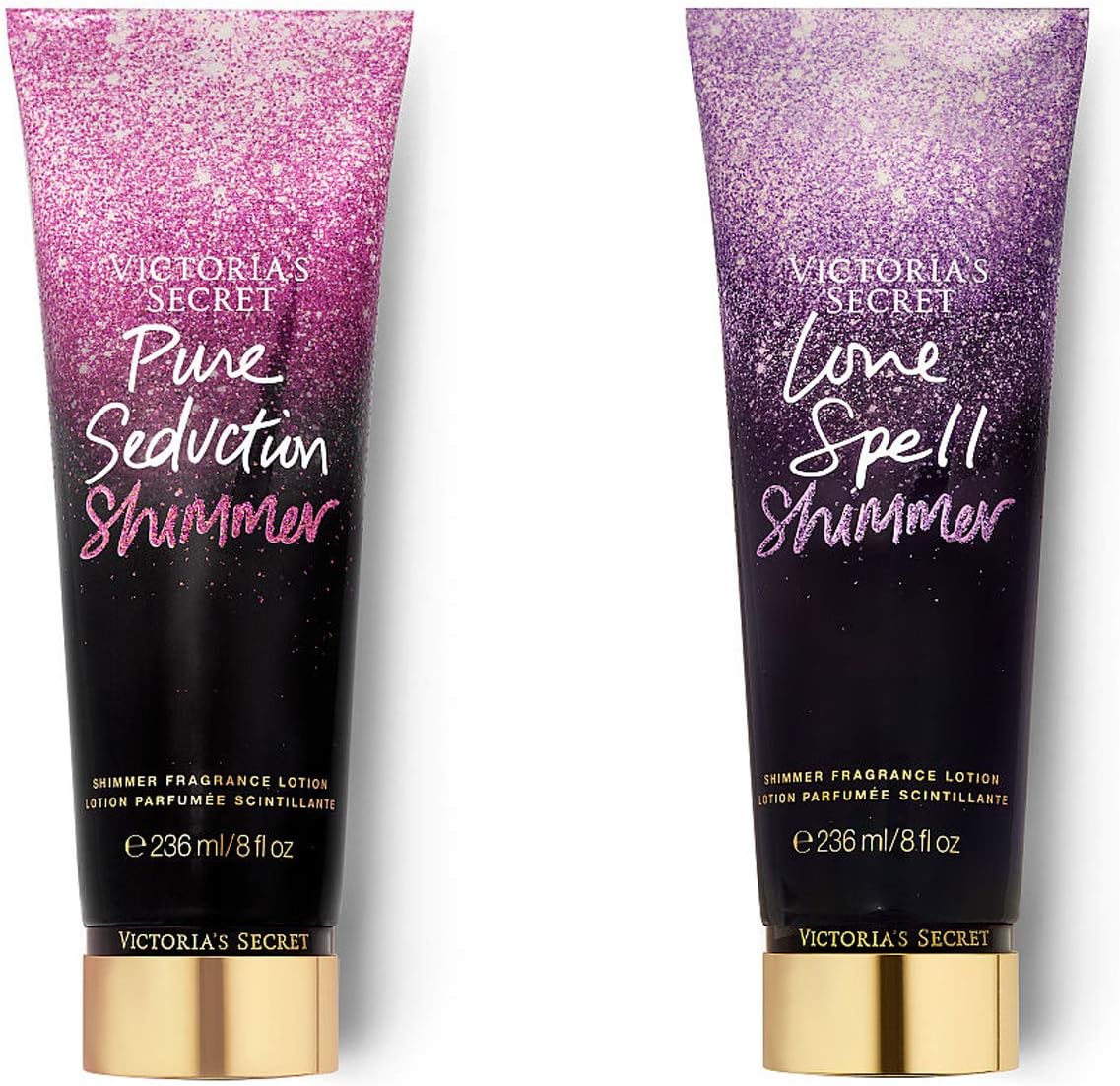 Love Spell and Pure Seduction Fragrance Lotion 8 Oz. Bundle of 2