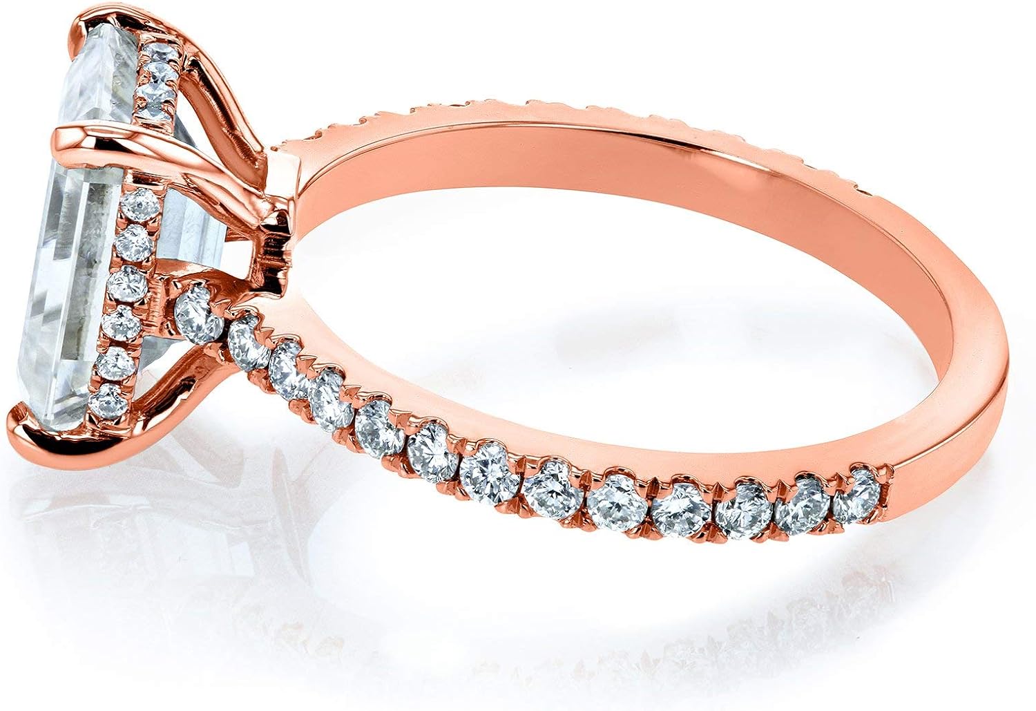 Kobelli Radiant-cut Moissanite Engagement Ring 3 1/10 CTW 14k Rose Gold
