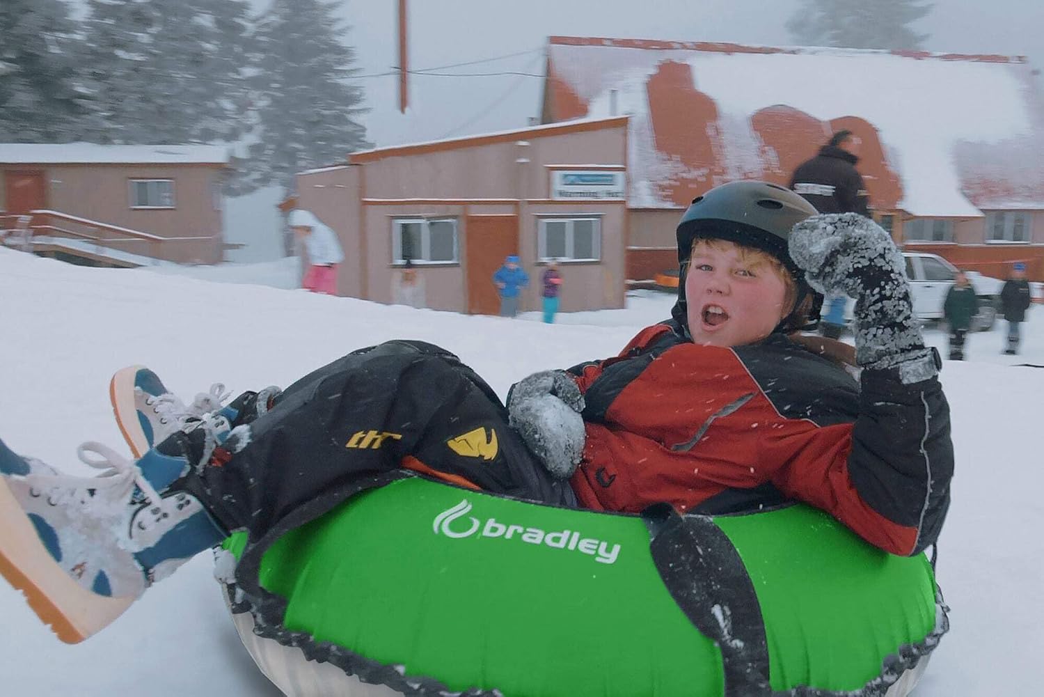 Ultimate Towable Snow Tube Sled with Heavy Duty Cover | Designed for Thrilling Winter Adventures | Made in The USA for Durability and Safety on Snowy Slopes