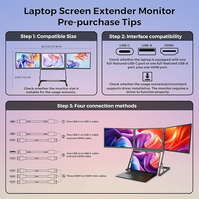 Monitor Extensor 14 Pulgadas FHD IPS miniatura 3