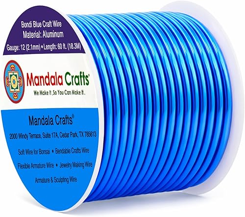Vista 16 de Mandala Crafts - Alambre de aluminio anodizado de calibre 10 para manualidades de joyería - 32 pies de alambre flexible de cobre coloreado - Doble