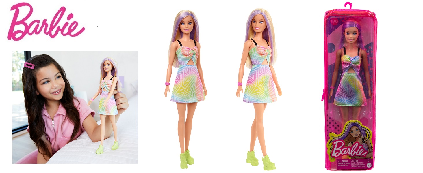 Amazon.co.jp: バービー(Barbie) ファッショニスタ パープルロングヘア