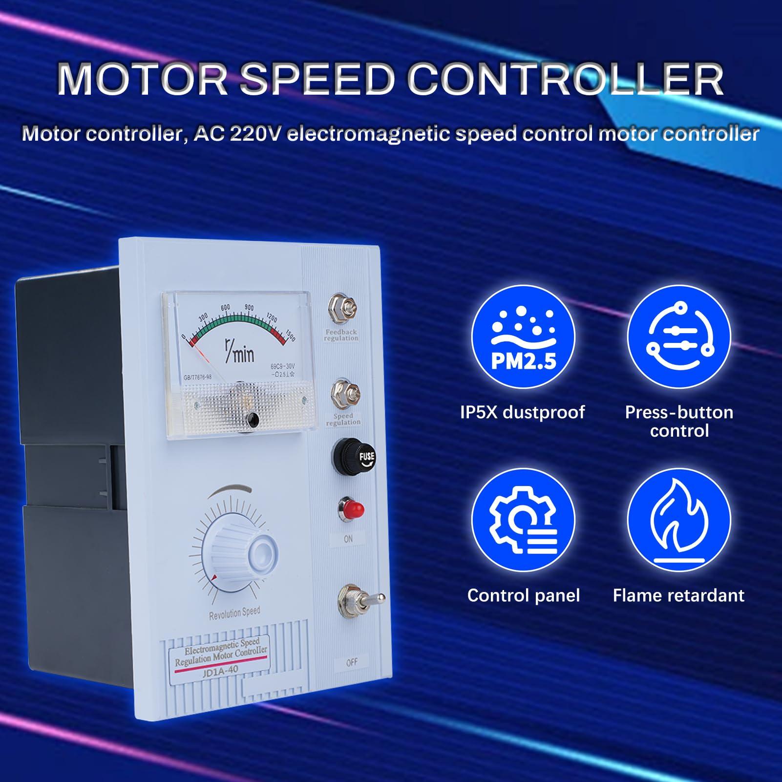 Regolatore di velocità del motore, Regolatore Regolabile Elettromagnetico con Controllo Della Velocità Variabile per il Controllo del Motore Dell'attrezzatura Industriale AC 220V 15-45KW