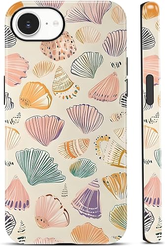 Yomjew Summer Beach Colorful Shell Phone Case for iPhone 17e/16e Case Girly Desi