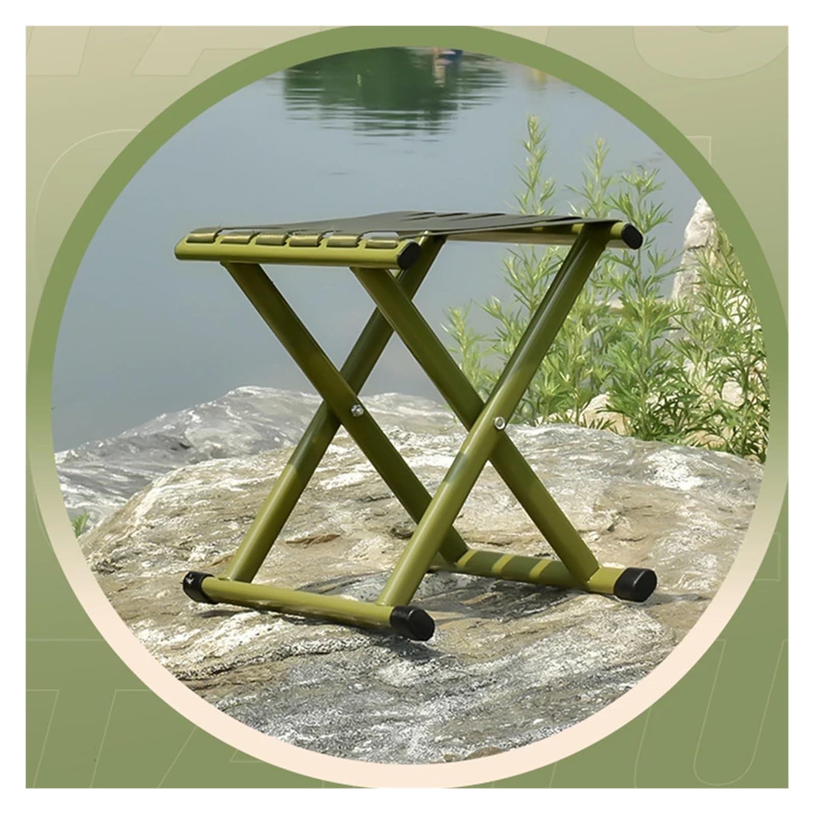 Campinghocker, Campinghocker Outdoor-Klapphocker Edelstahl Mini zusammenklappbarer
