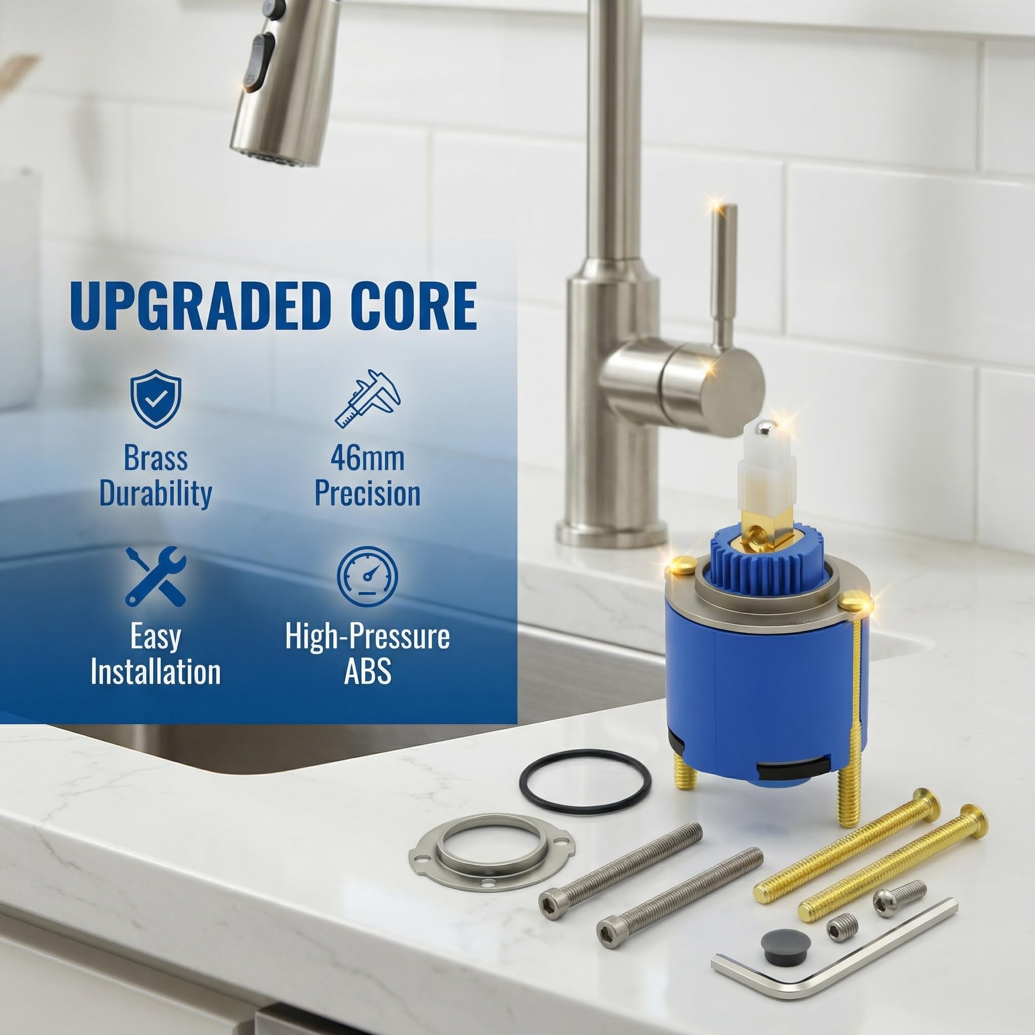Cartucho de torneira atualizado para Grohe 46048000, cartucho