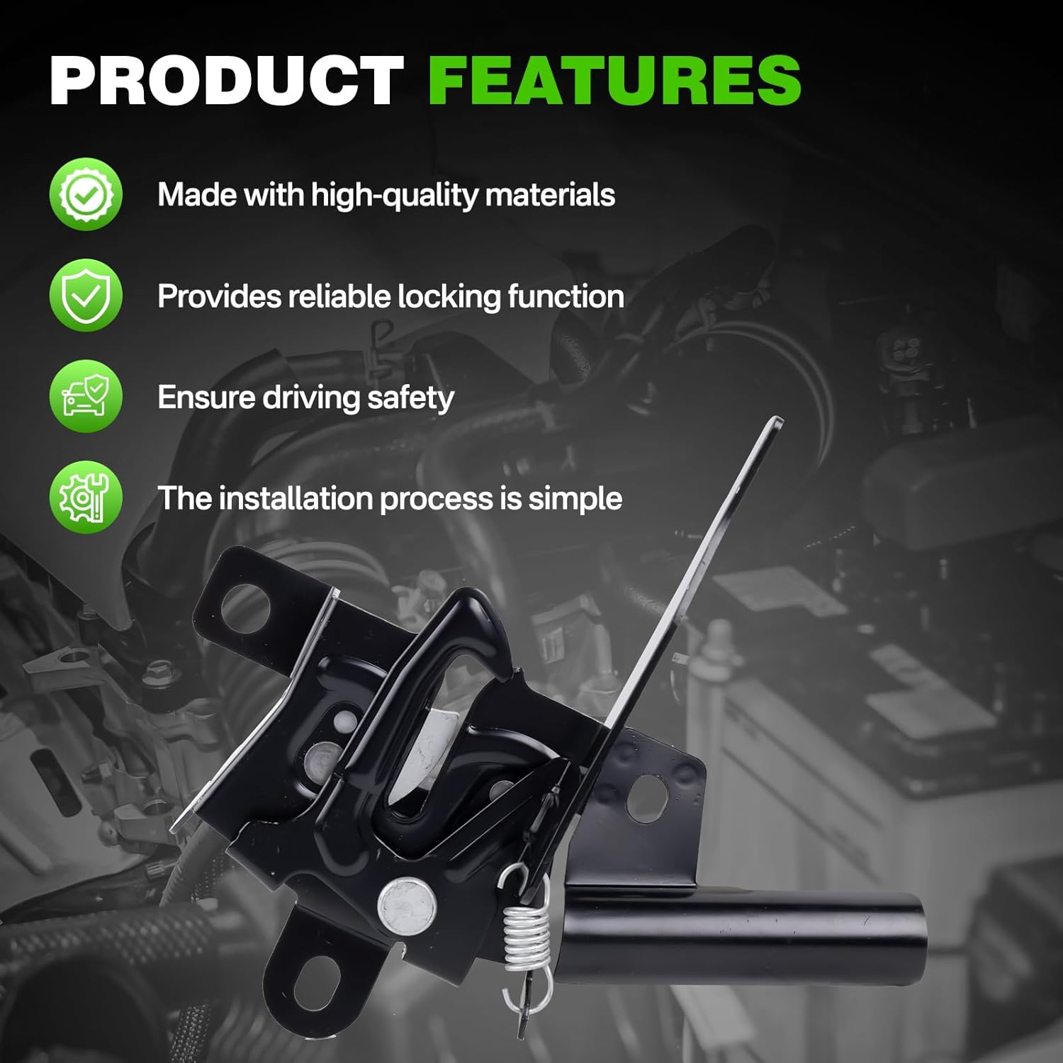 57310FG010 Front Hood Latch Assembly Compatible with 2008 2009 2010 2011 2012 2013 2014 Subaru Impreza STI WRX 2.5L H4 Replace 57310FG011