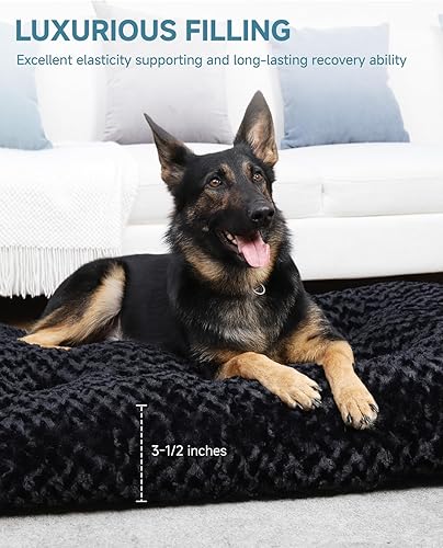 Miniatura 61 de KSIIA - Cama lavable tipo jaula para perro, cómoda almohadilla antideslizante para mascotas, para razas de perros grandes, jumbo, medianos y Rosa