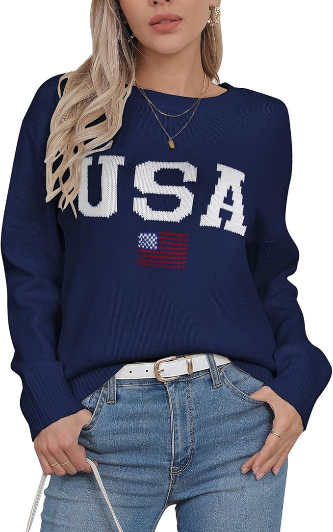 Women's American Flag Sweater