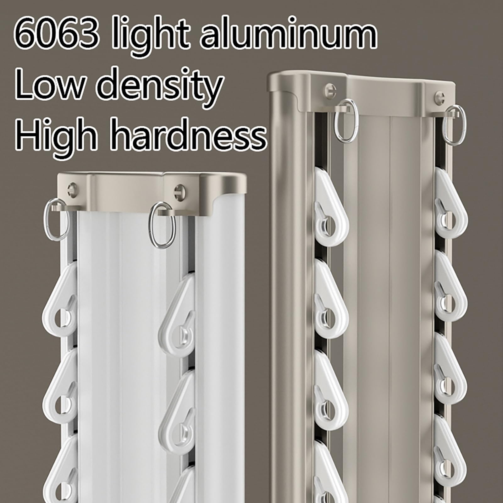 Riel De Cortina Doble Resistencia, Rieles Para Cortinas Techo De Aluminio, Barra Cortina Doble Para Sala De Estar, Dormitorio, Separador De Ambientes(Metallic,1m(3.3ft))