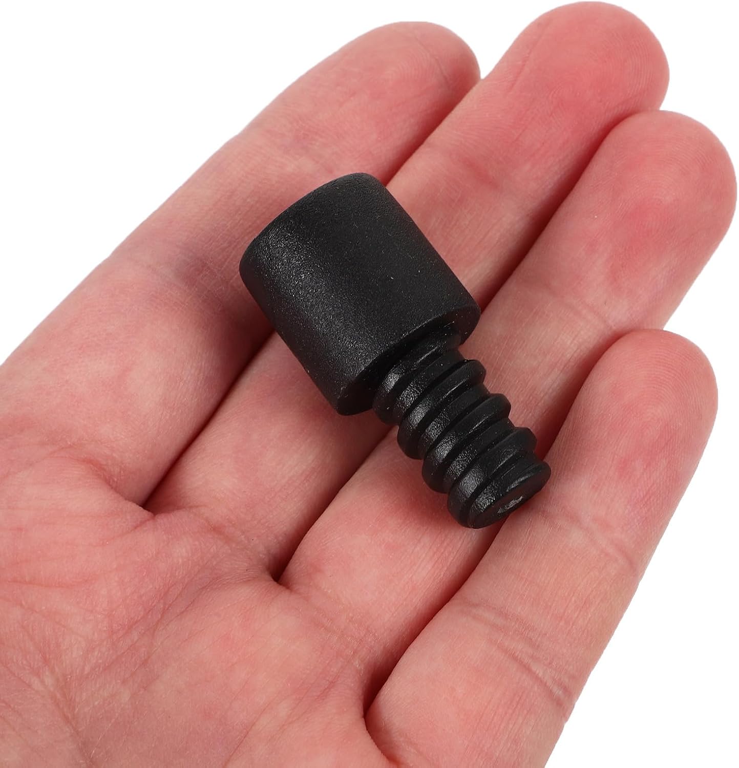 10pcs Toilet Brush Replacement Adapter Connector for Brush Handles | Black Plastic, Self-locking Screw Joint, Easy Install and Disassemble, Bathroom Cleaning Replacement Part