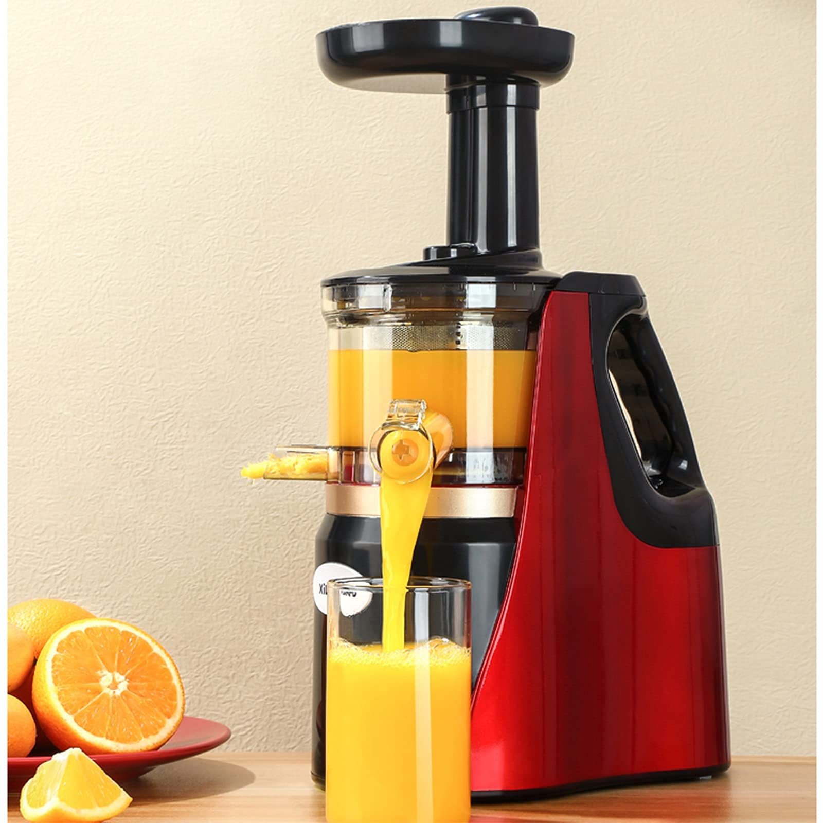Estrattore di Succo a masticazione lenta per Frutta e Verdura, Macchina per spremitura a Freddo Facile da Pulire, estrattore di Succo di Frutta con resa del Succo del 98%, Succo Puro
