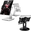 AboveTEK Business Kiosk Aluminum Tablet iPad Stand for Any 4-14 Display Tablets Bundle with Retail Kiosk iPad Stand for Any 6-13 Diagonal Devices