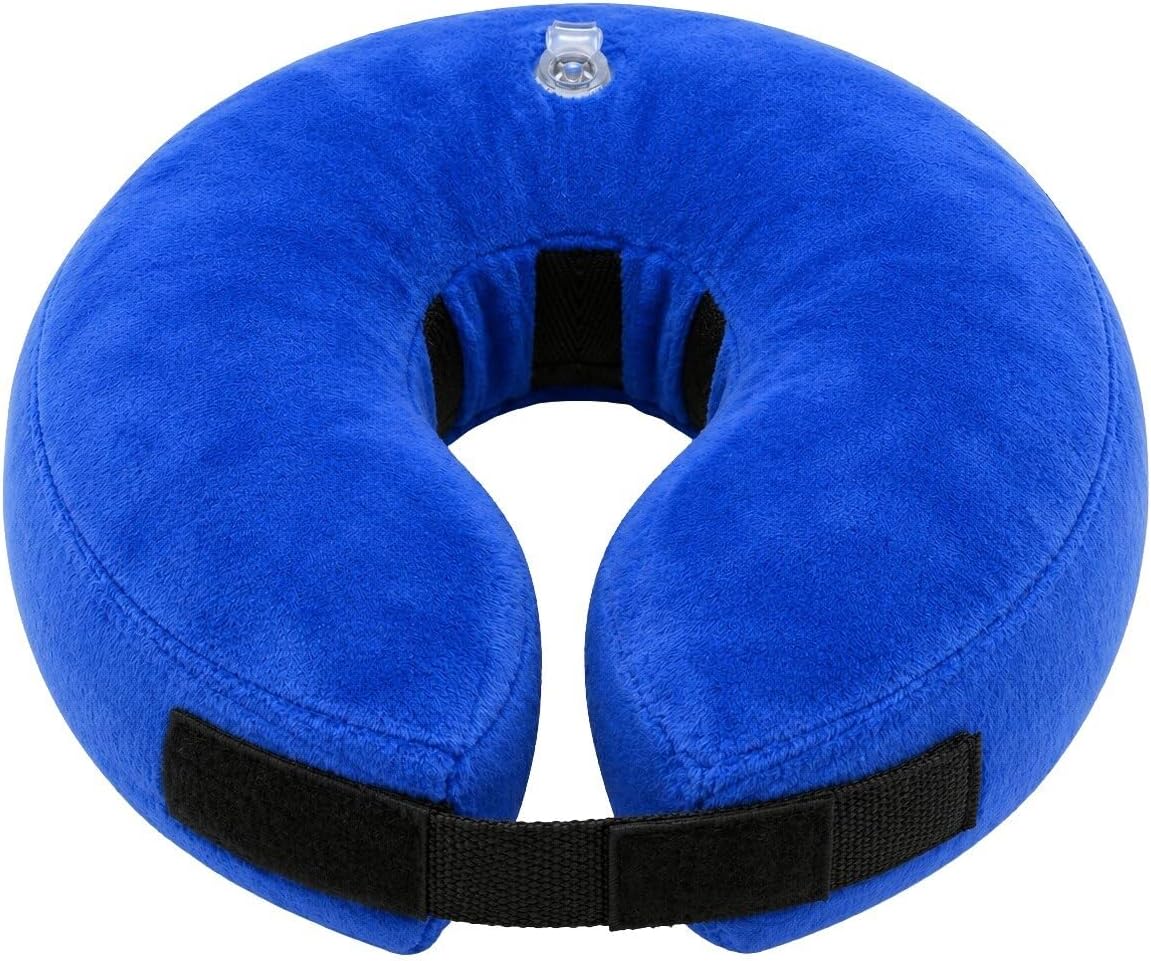 Inflatable Dog Collar Cone Alternative Soft Donut Recovery E-Collar After Surgery No Lick Medium 9–12 Inch