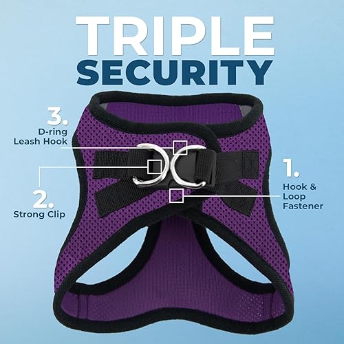 Miniatura 3 de Best Pet Supplies Voyager Step-in Air - Arnés de malla reflectante e impermeable para perro y correa de 5pies con asa de neopreno, para perros