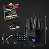 UtechSmart Wired Gaming Mouse with Side Buttons Adjustable up to 16400 DPI High Precision Laser for MMO PC