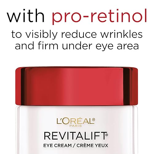 Miniatura 3 de L'Oréal Paris Revitalift Crema de ojos antiarrugas y reafirmante, reduce las ojeras, Pro Retinol, sin fragancia, 1.7 onzas
