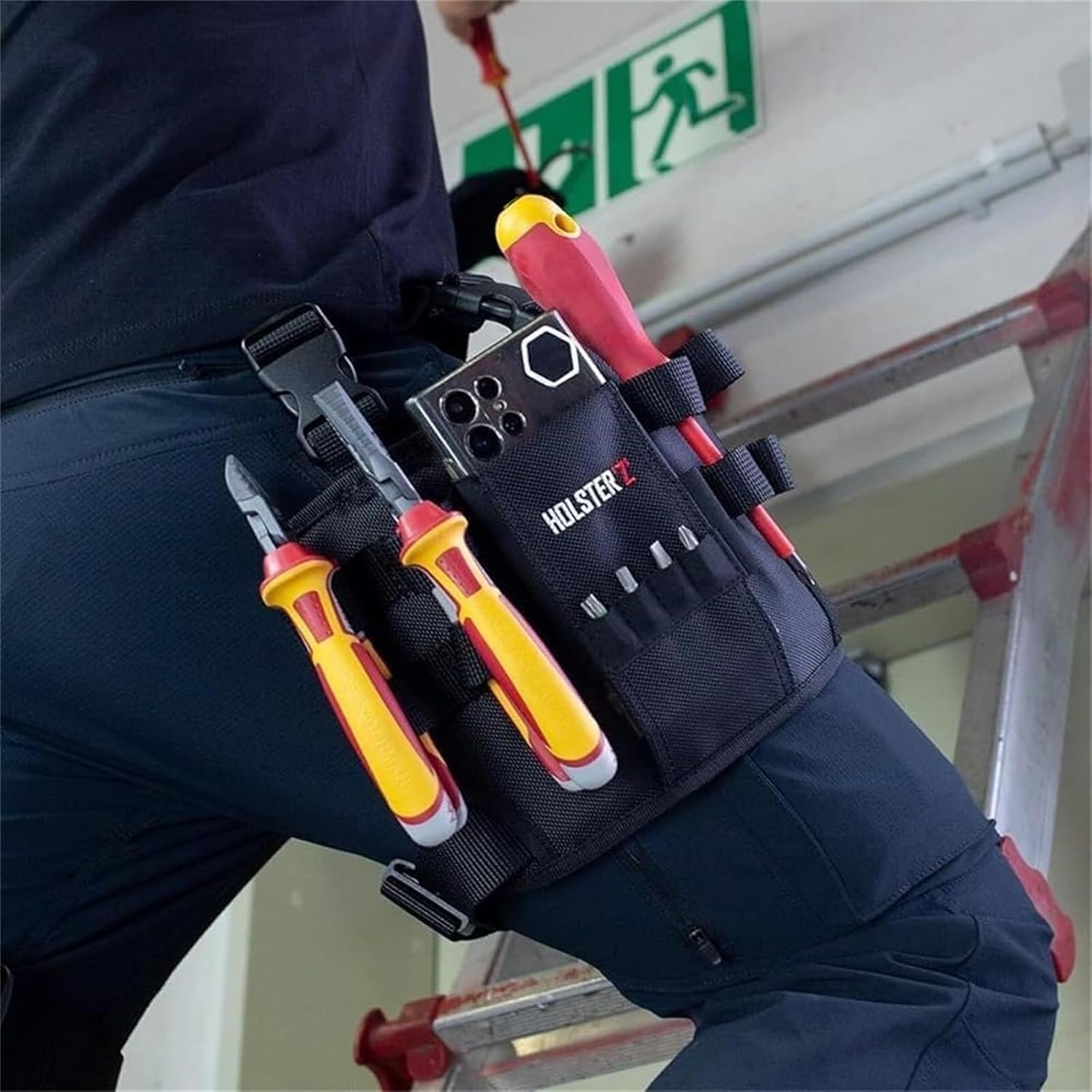 Holster Z Leg Tool Pouch with Belt Clip,Dach Pro Holster Z 2.0 Tools,Holster Z Leg Tool Pouch, Multifunction Tool Bag Belt for Men(2Pcs)