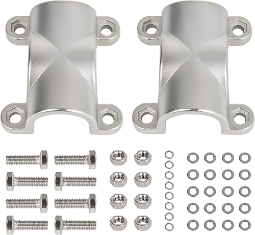 Mount Handrail Cross Tube Clamp, Marine Grade 316 Stainless Steel, Compatible wi