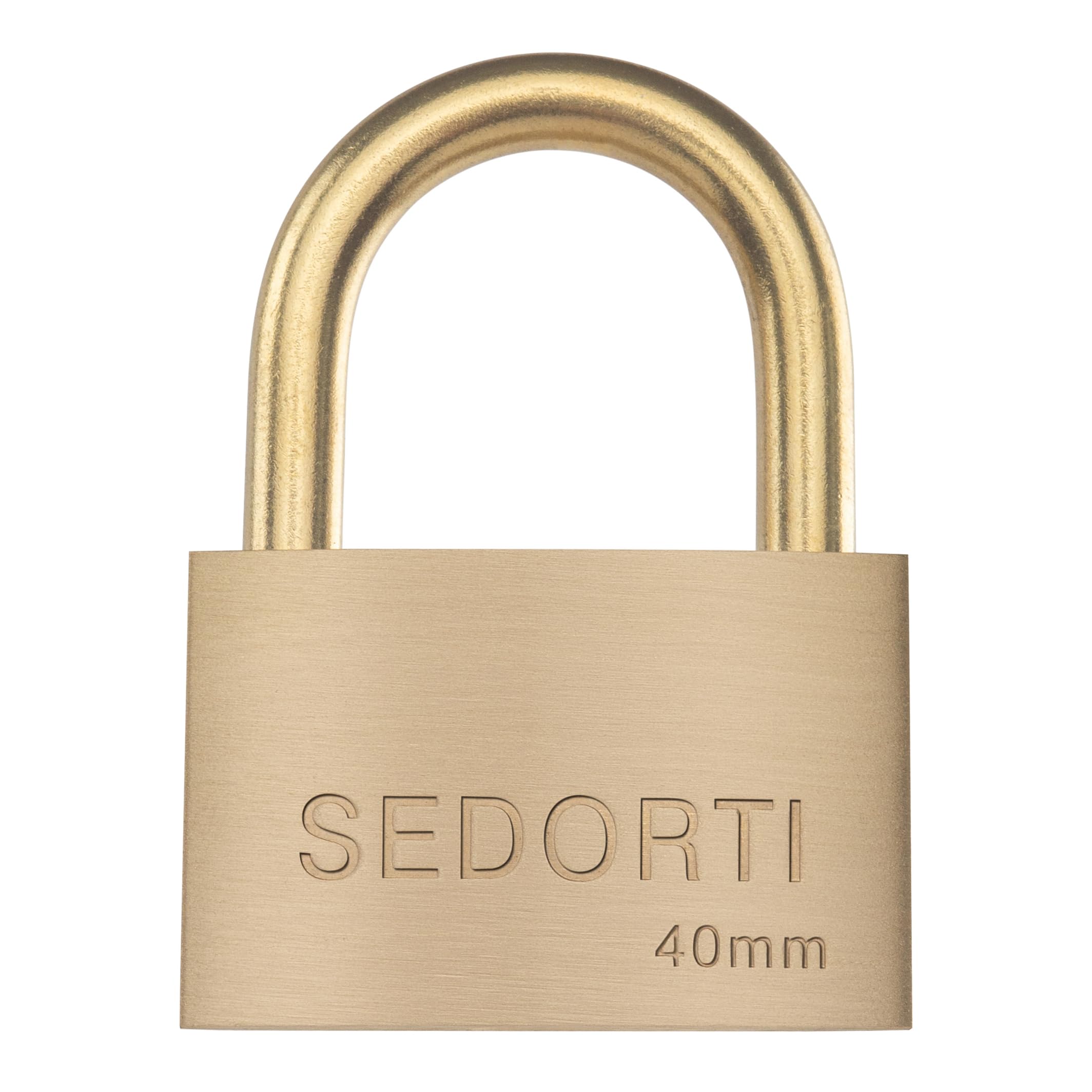 SEDORTI Candado resistente a la intemperie, candados de latón macizo con llave igual con grillete de latón, ligero, cuerpo de 1-1/2 pulgadas de ancho, candado marino, bloqueo antioxidante, paquete de