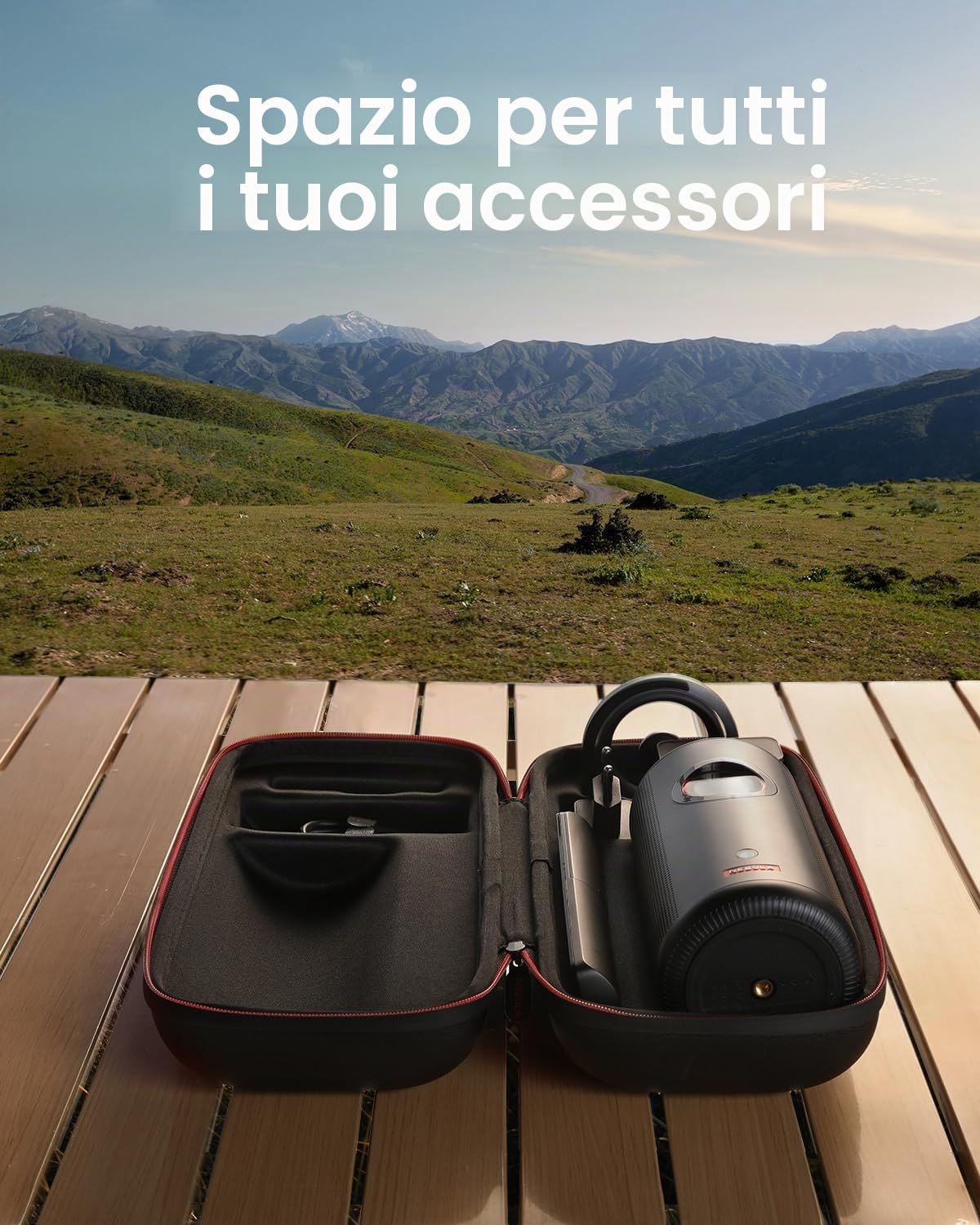 NEBULA Capsule 3 Laser - Custodia da viaggio ufficiale All-in-One, personalizzata per Capsule 3, adattatore, telecomando, cavi e supporto, in poliestere impermeabile e protettivo