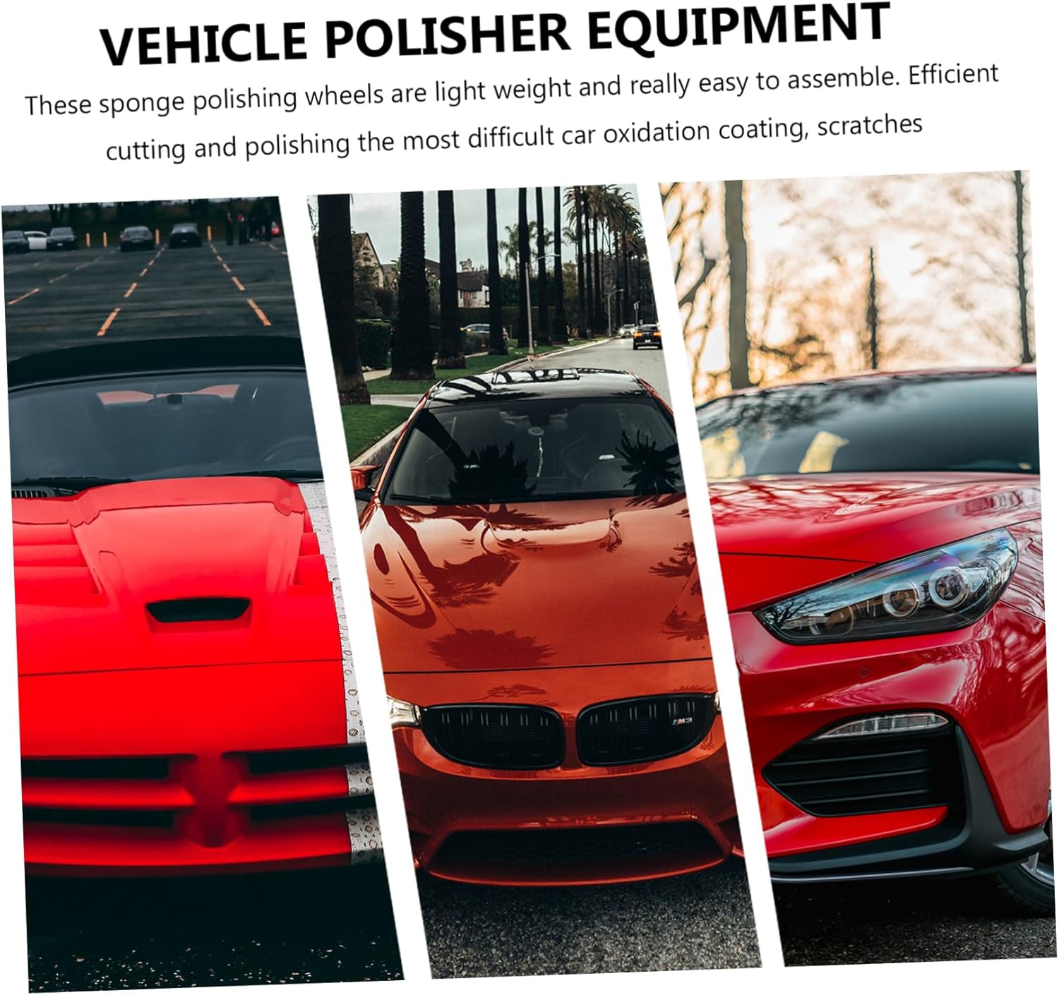 OUNONA 64pcs Auto Buffing Pads Kit Sponge Polishing Wheel for Car Detailing Reusable and Easy to Clean for Drill and Polisher Use Lightweight and Versatile for Scratch Improvement