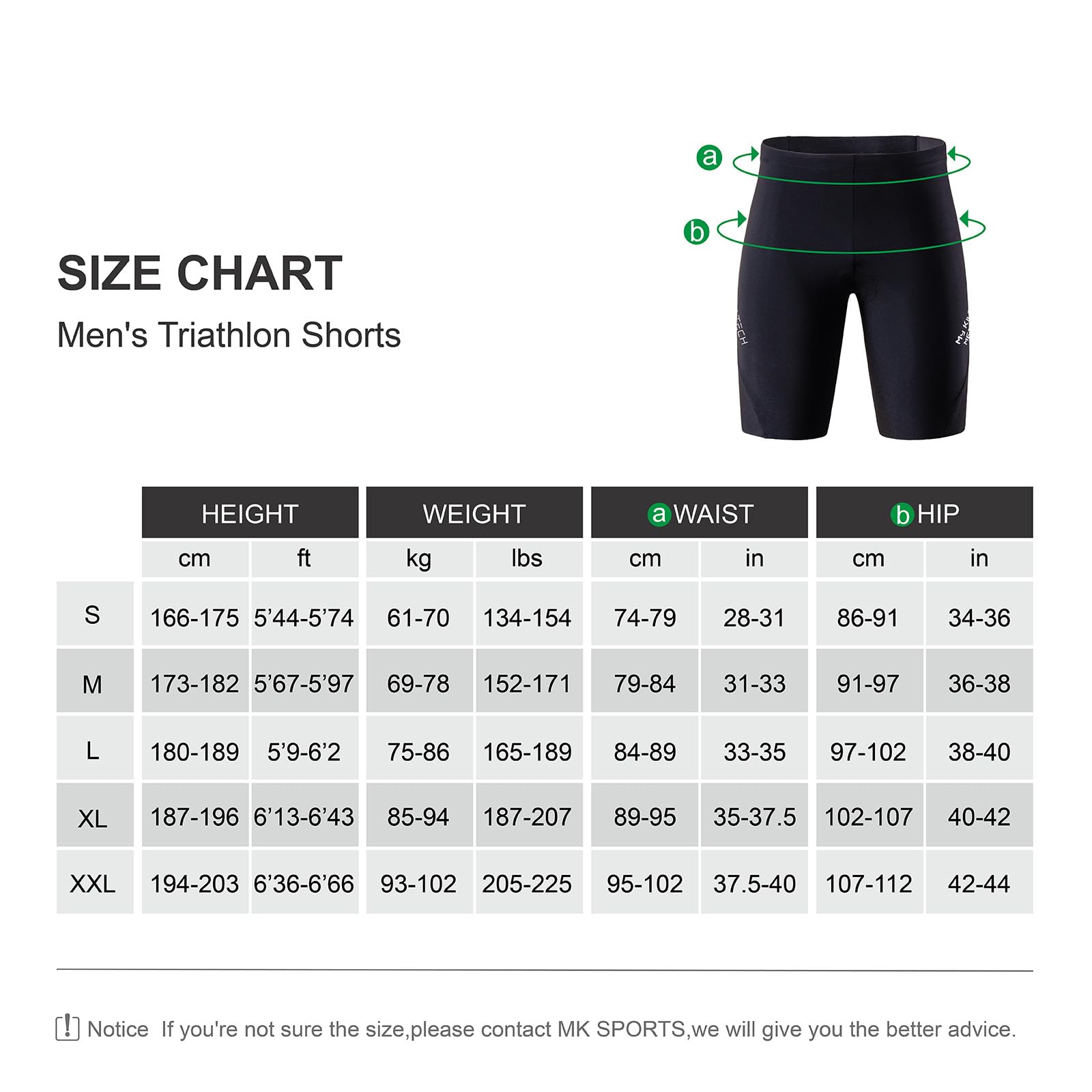 MY KILOMETRE Pantaloncini Triathlon Uomo con Tasca Posteriore e Coulisse – Shorts Triathlon Traspiranti e ad Asciugatura Rapida per Nuoto, Ciclismo e Corsa