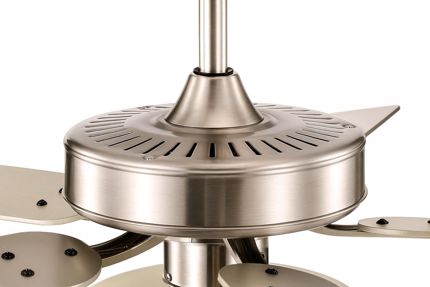Edvivi 52" Ceiling Fan with LED Lights and Pull Chain Control, Low Profile Ceiling Fan with 5 Dual Finish Blades, 3-Speed Noiseless Reversible Motor, Brushed Nickel for Bedroom Living Room Indoor Use