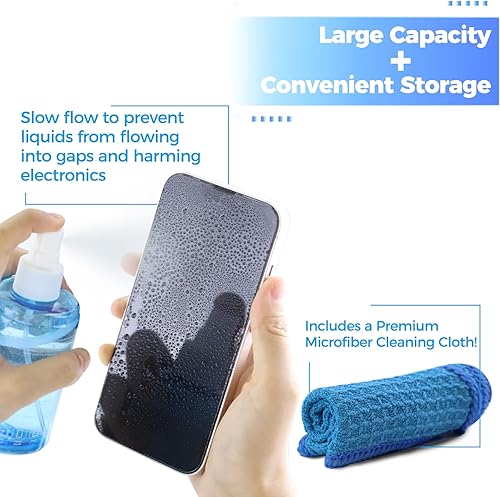 Miniatura 10 de Limpiador de pantalla de automóvil, spray de limpieza antigoteo para computadora portátil con paño para CD LCD, LED, teléfono electrónico, monitor,