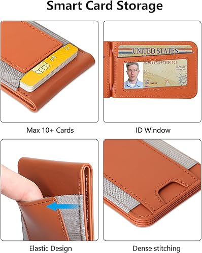 Miniatura 2 de Cartera Magsafe 2 en 1, de alta calidad con cartera para iPhone y soporte ajustable, ventana de identificación abierta, cartera magnética para