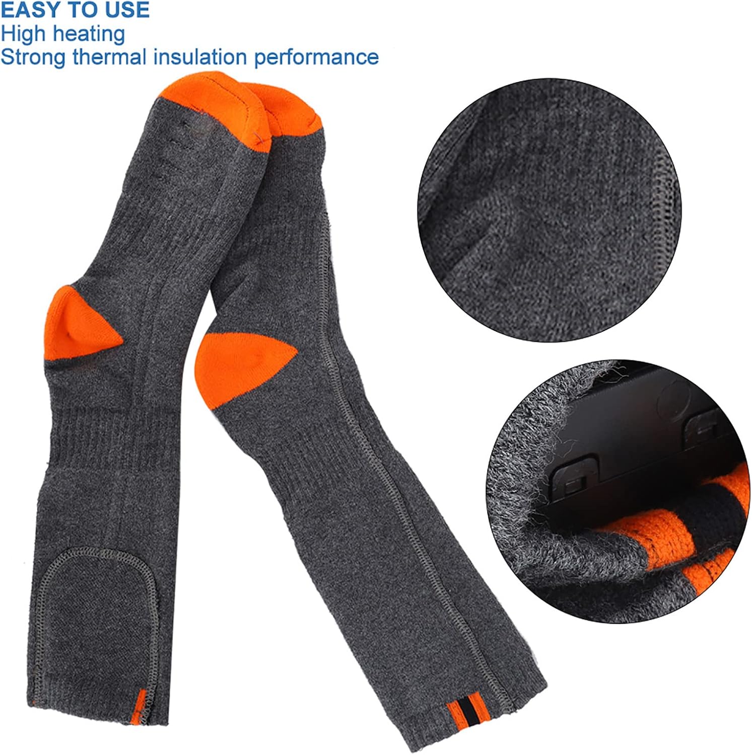 Electric Heated Socks, Winter Washable Electric Heated Socks Dry Battery Foot Warmer Thermal Stockings, Electric Thermal Warming Socks for Hunting, Camping, Skiing : Sports & Outdoors
